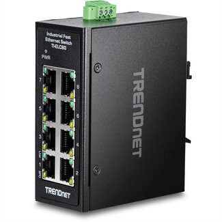 Trendnet TRENDnet TI-ELC80 8-Port Ethernet Mini Switch Industrial DIN-Rail