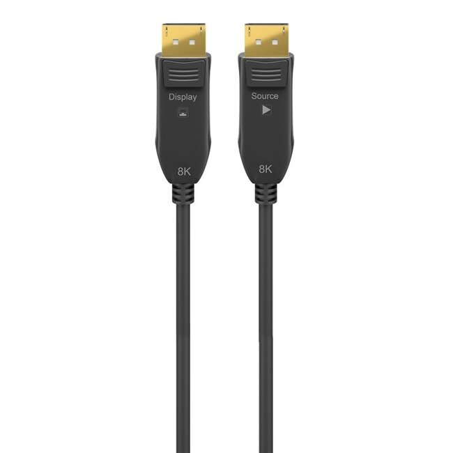 DisplayPort Active Optical Cable (AOC) | DP2.1 (10K 60Hz) | UHBR10 (40Gbit/s | 50 meter