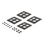Delock D-Type 19″ Patch Panel with 4 D-Type plates 86 x 86 mm and 4 ports 2U black