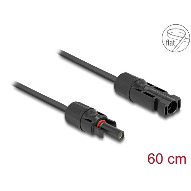 Delock DL4 Solar Flat Cable 4 mm² male to female 60 cm black