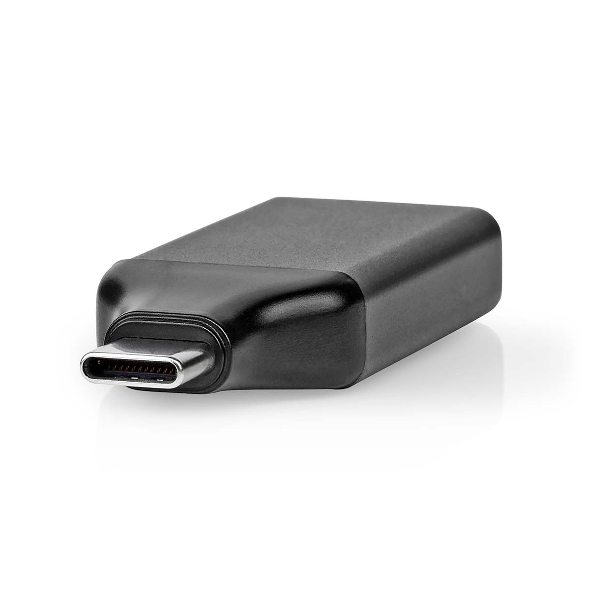 USB-C Adapter - USB 3.2 Gen 1 - USB-C Male - HDMI Output - 4K@60Hz - Rond - Vernikkeld - Grijs / Zwart - Doos