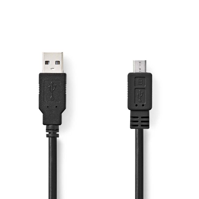 Nedis Micro USB naar USB kabel | USB2.0 | tot 2A | zwart | 1 meter