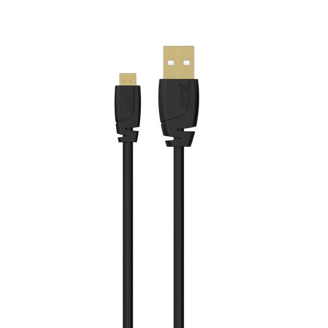Sinox SELECT Micro USB naar USB-A kabel | USB2.0 | tot 2A | zwart | 0,75 meter