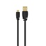 Sinox SELECT Micro USB naar USB-A kabel | USB2.0 | tot 2A | zwart | 0,75 meter