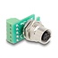 Delock M12 Transfer Module Adapter 4 pin A-coded female to 5 pin terminal block for installation