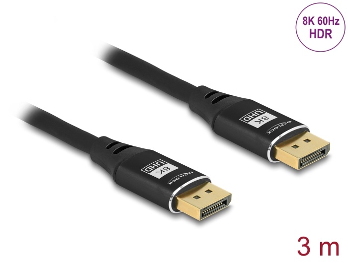 DeLOCK 80622 DisplayPort kabel 3 m Zwart