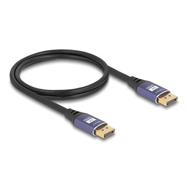 Delock DisplayPort Cable 8K 60 Hz 1 m lila metal