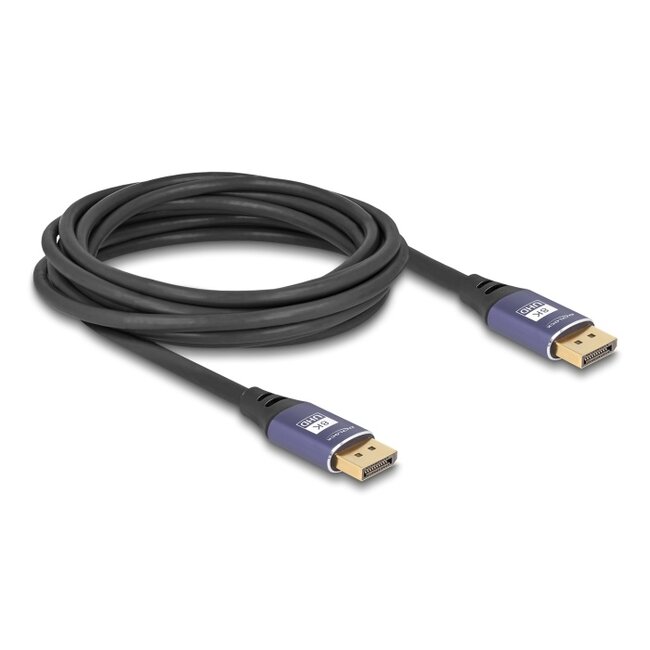 Delock DisplayPort Cable 8K 60 Hz 5 m lila metal