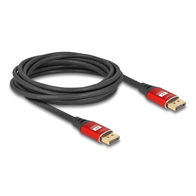Delock DisplayPort Cable 8K 60 Hz 5 m red metal