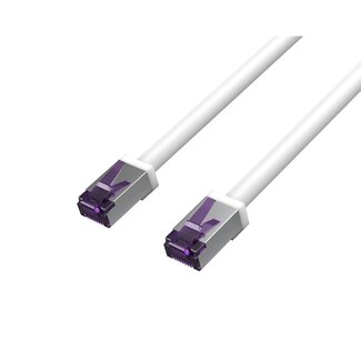S-Impuls Flexline®-Patchkabel cat. 6A S/FTP, kurze Bauform, PIMF, weiß, 0,15m