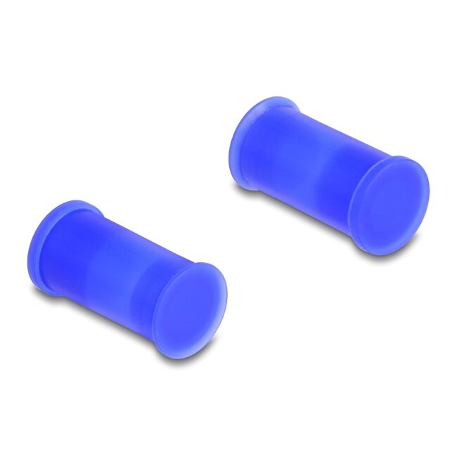 Delock DL4 Dust Cover for male and female connector, silicone, 2-parts, blue 10 pcs set