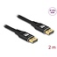 Delock DisplayPort Kabel 8K 60 Hz 2 m schwarz Metall