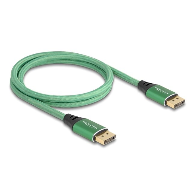 Delock DisplayPort Cable 16K 60 Hz 1 m green metal