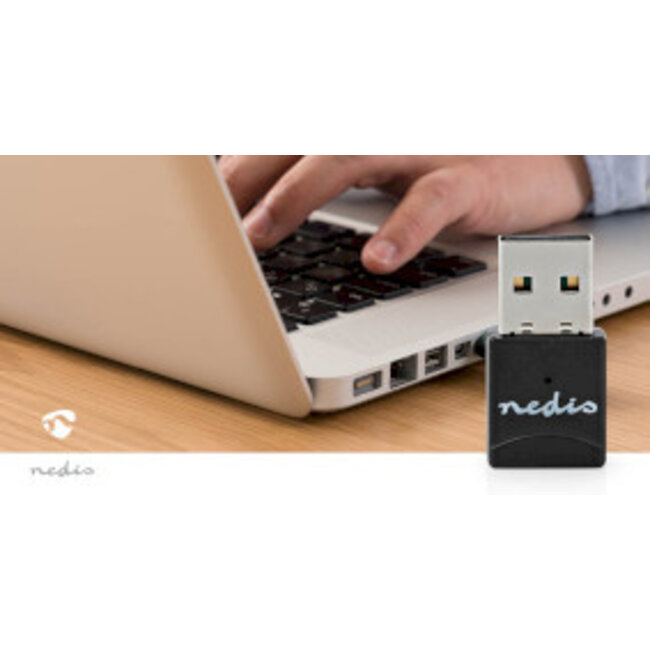 Netwerk-Dongel | Wi-Fi | AC600 | 2.4/5 GHz (Dual Band) | USB2.0 | Wi-Fi-snelheid totaal: 600 Mbps | Windows 10 / Windows 11 / Windows 8