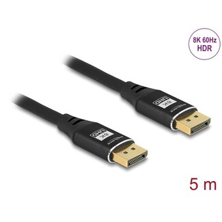 DeLOCK Delock DisplayPort Kabel 8K 60 Hz 5 m schwarz Metall