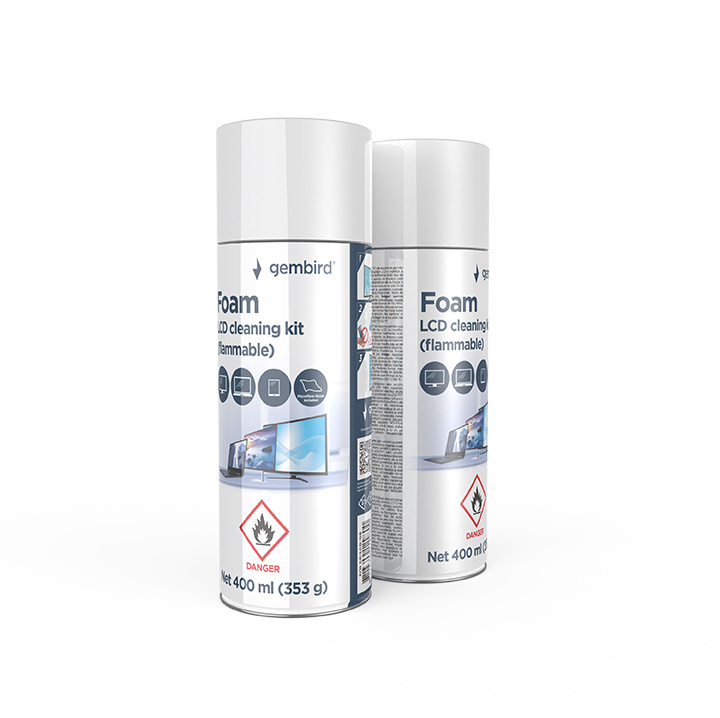 LCD PC beeldscherm reiniger schuim - Foam LCD cleaning kit - 400 ml - beeldschermreiniger met doekje