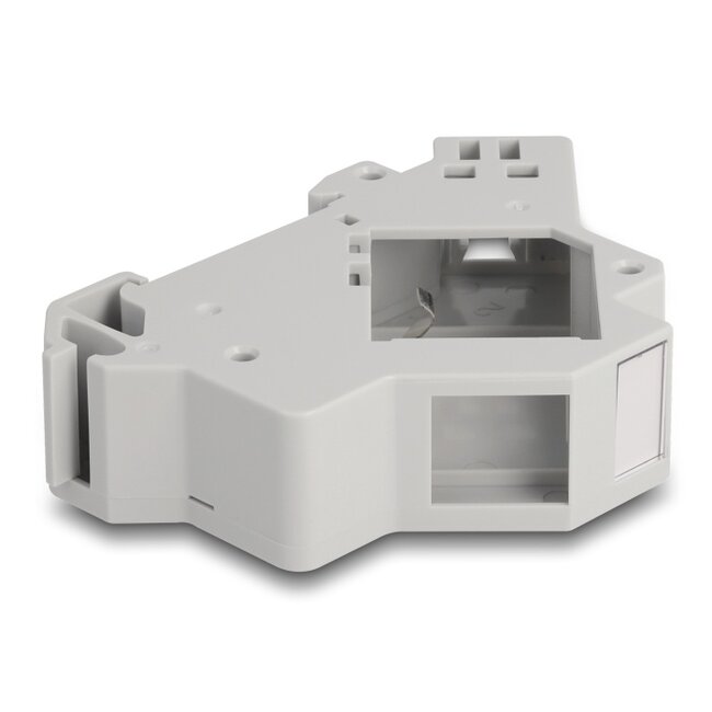Delock Keystone Holder for DIN rail with grounding grey