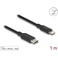 Delock Slim Data and Charging Cable USB Type-C™ to Lightning™ for iPhone™, iPad™, iPod™ black 1 m MFi