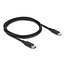 Delock Slim Data and Charging Cable USB Type-C™ to Lightning™ for iPhone™, iPad™, iPod™ black 1 m MFi