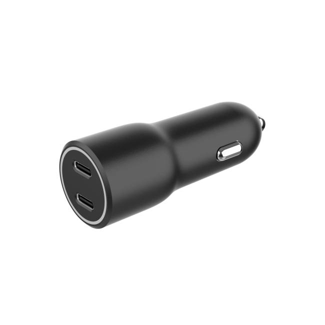 2-poorts USB-autolader, 4.0 A, zwart