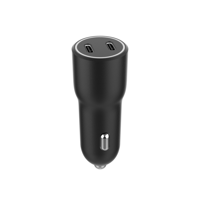 2-poorts USB-autolader, 4.0 A, zwart