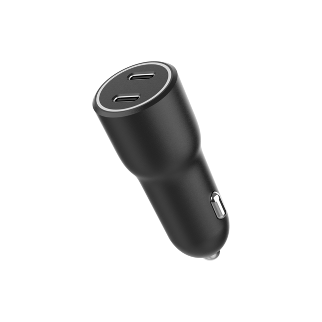 2-poorts USB-autolader, 4.0 A, zwart