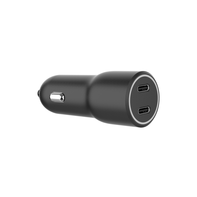 2-poorts USB-autolader, 4.0 A, zwart