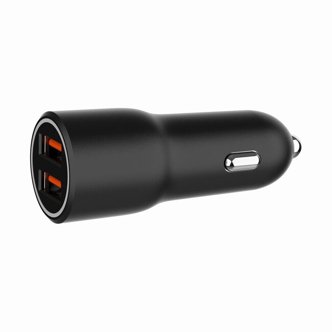 2-poorts USB- auto snellader, QC3.0, 36 W, zwart