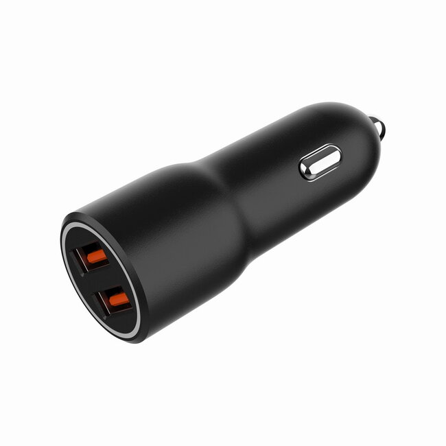 2-poorts USB- auto snellader, QC3.0, 36 W, zwart