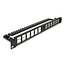 Delock 19″ Keystone Patch Panel 24 port angled with strain relief black