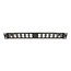Delock 19″ Keystone Patch Panel 24 port angled with strain relief black