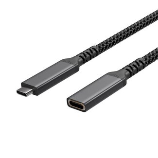 Flexline Flexline®--USB-C Verlängerungskabel, USB C Stecker auf USB-C Buchse, 3.2, PD, Textil, 1,5m