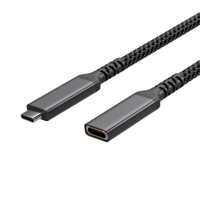 Flexline®--USB-C Verlängerungskabel, USB C Stecker auf USB-C Buchse, 3.2, PD, Textil, 1,5m
