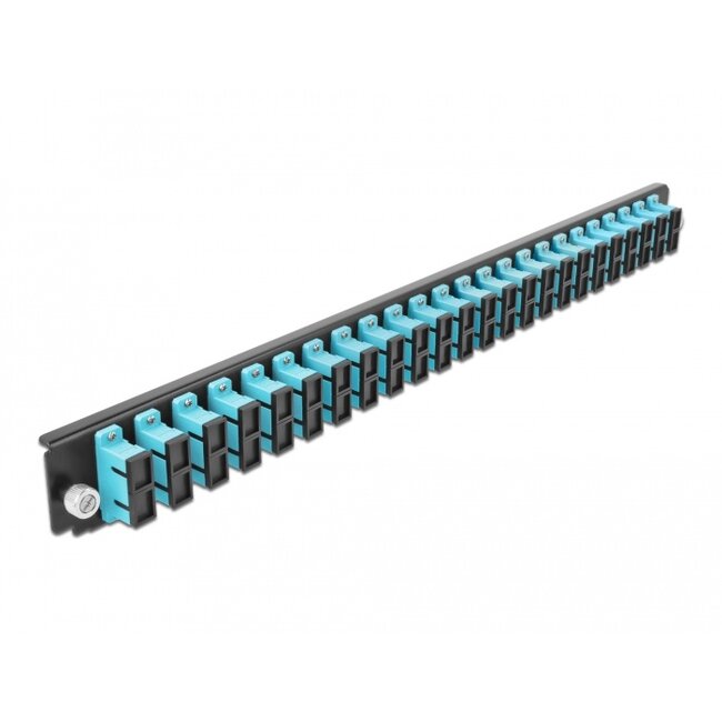 Delock 19″ Splice Box Front Panel 24 port SC Duplex aqua