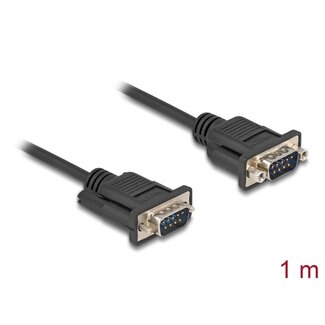 DeLOCK Delock Serial Cable RS-232 D-Sub9 male to male with narrow plug housing 1 m