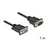 Delock Serial Cable RS-232 D-Sub9 male to female with narrow plug housing 1 m