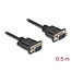 Delock Serial Cable RS-232 D-Sub9 male to male with narrow plug housing 0.5 m
