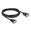 Delock Serial Cable RS-232 D-Sub9 female to female with narrow plug housing 5 m
