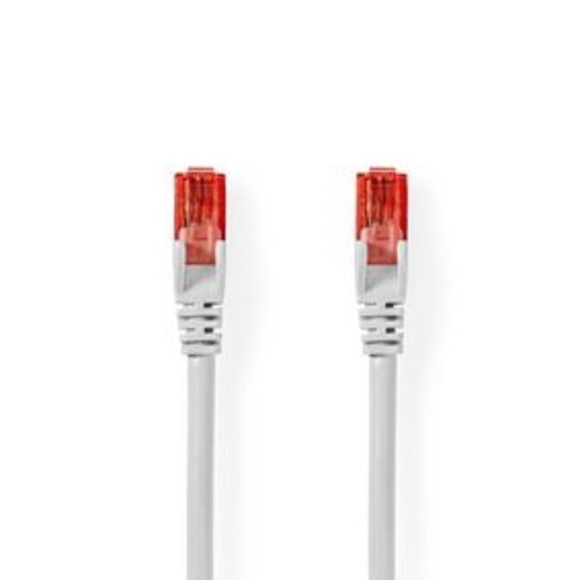 CAT6 Netwerkkabel | RJ45 Male | RJ45 Male | U/UTP | 2.00 m | Rond | PVC | Wit | Polybag