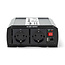 Inverter Gemodificeerde Sinusgolf | Ingangsvoltage: 24 V DC | Apparaat stroomoutput: Type F (CEE 7/3) / USB-A | 230 V AC 50 Hz | 1000 W | Piekvermogen: 2000 W | Screw Terminal | Zilver