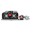 Inverter Pure Sinusgolf | Ingangsvoltage: 12 V DC | Apparaat stroomoutput: Type F (CEE 7/3) / USB-A / USB-C™ | 230 V AC 50 Hz | 2000 W | Piekvermogen: 4000 W | Screw Terminal | Zuivere Sinusgolf | Zekering | Zwart