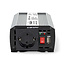 Inverter Gemodificeerde Sinusgolf | Ingangsvoltage: 12 V DC | Apparaat stroomoutput: Type F (CEE 7/3) / USB-A | 230 V AC 50 Hz | 600 W | Piekvermogen: 1200 W | Accuklemmen + Aansteker | Zilver