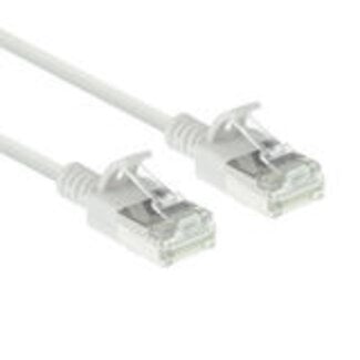 ACT ACT Witte 0,25 meter LSZH U/FTP CAT6A datacenter slimline patchkabel snagless met RJ45 connectoren