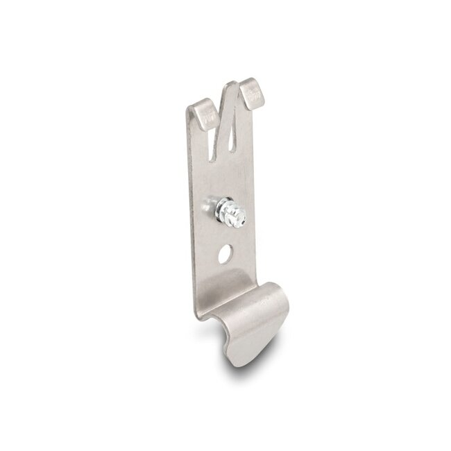 Delock Mounting holder for 35 mm DIN rail with 2 fixing holes and T3 self-tapping fixing screw
