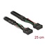 Delock Cable USB 2.0 pin header female 2.54 mm 10 pin to USB 2.0 pin header female 2.54 mm 10 pin 25 cm