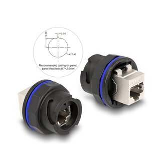 DeLOCK Delock RJ45 Cat.6A built-in connector black
