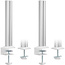 InLine® Slatwall mounting columns aluminium, for table mounting Panel, set of 2