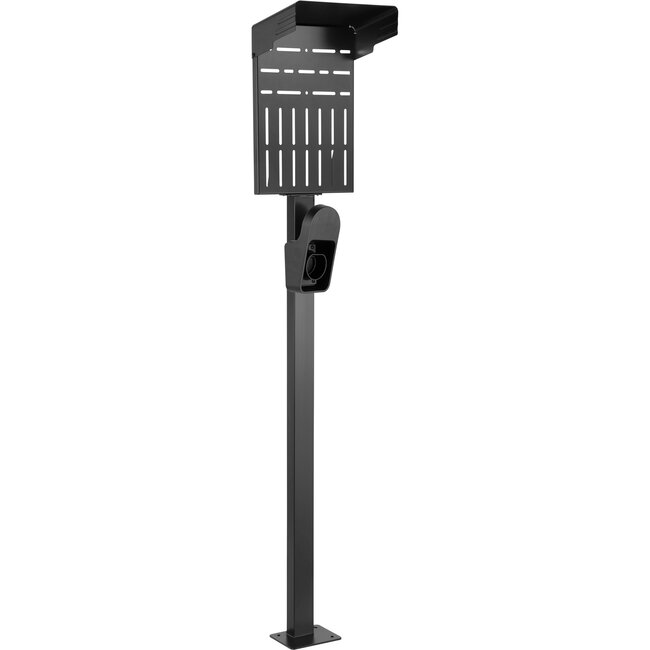 InLine® Universal wallbox stand with EV charging cable holder, black