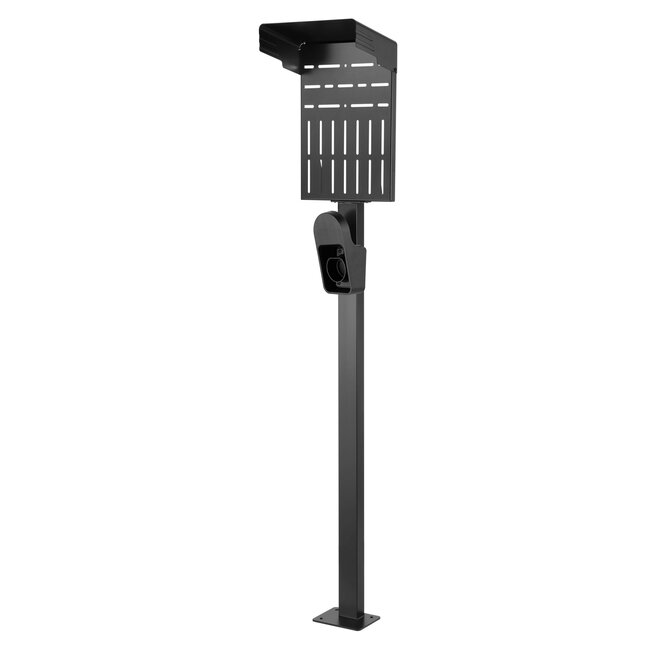 InLine® Universal wallbox stand with EV charging cable holder, black