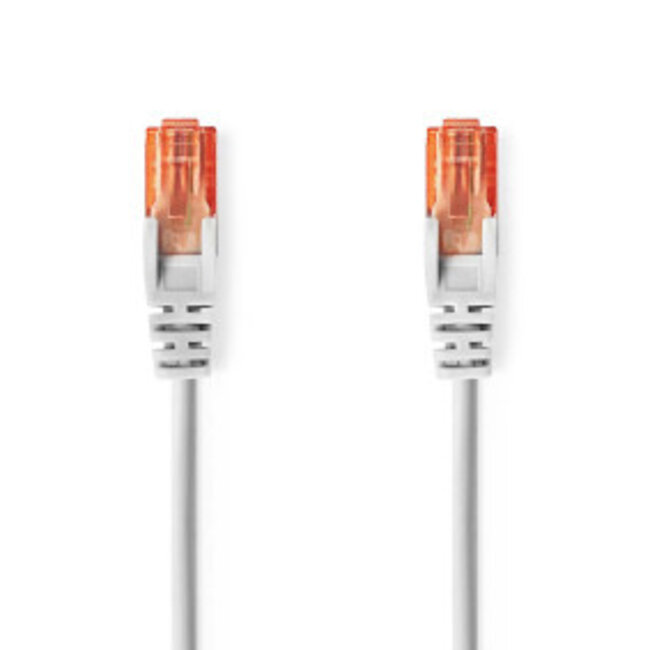 CAT6 Netwerkkabel | RJ45 Male | RJ45 Male | U/UTP | 10.0 m | Rond | PVC | Grijs | Label